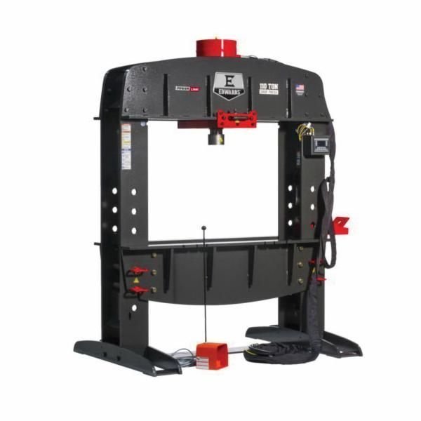Shop Press, 1Phase, 110 Ton, 48 In Base Length, 64 In Base Width, 86 In Height, Electric Pump, Edwards, Mfr#: HAT9060